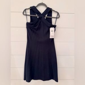Lacoste navy blue dress with criss cross front, NWT, size 6